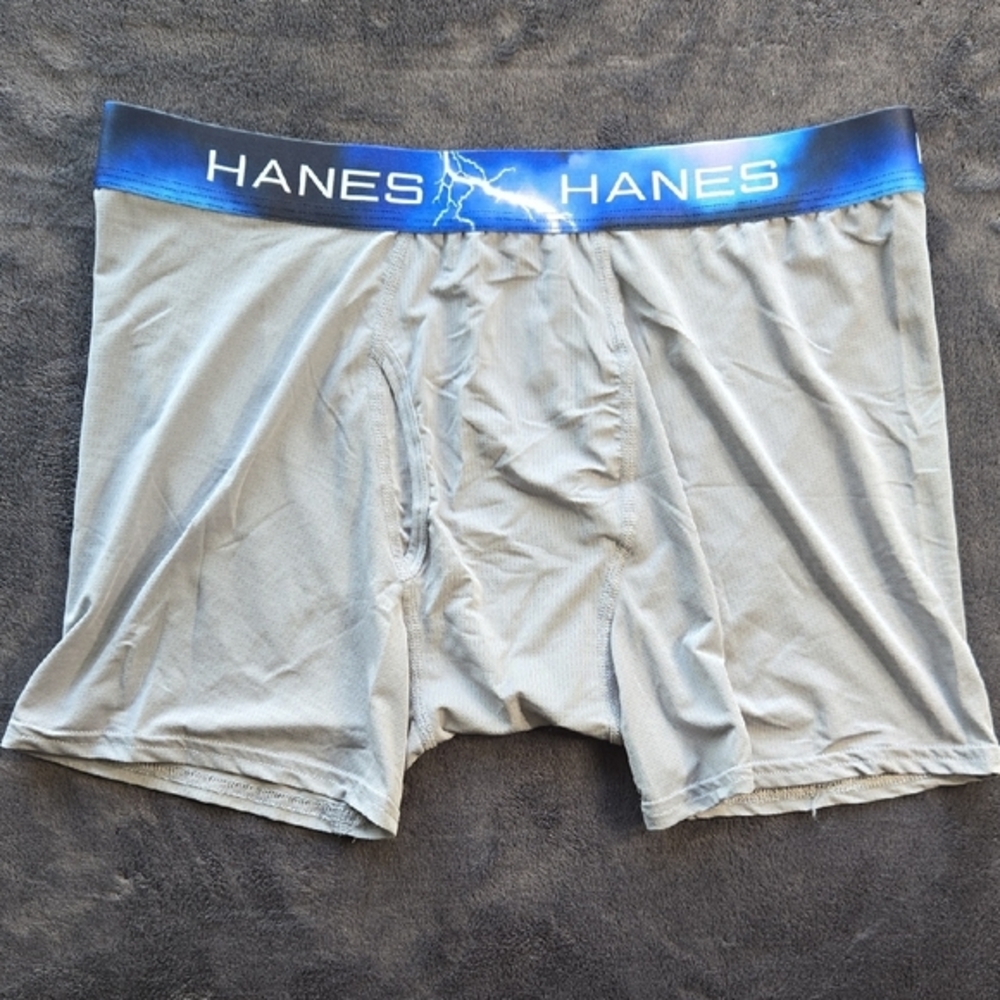 Hanes Gray Boxer Briefs with Comfort Fit